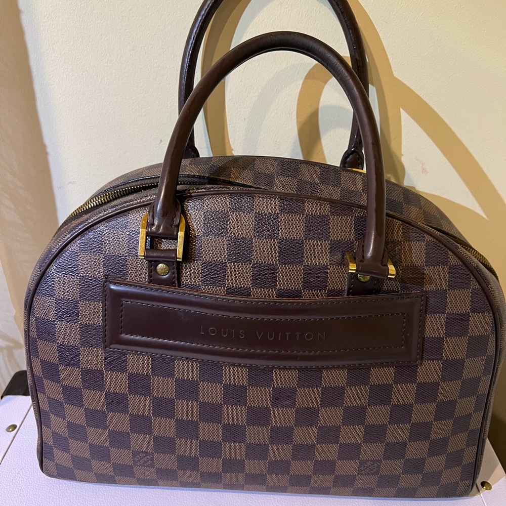Louis Vuitton Brown Checkered Satchel